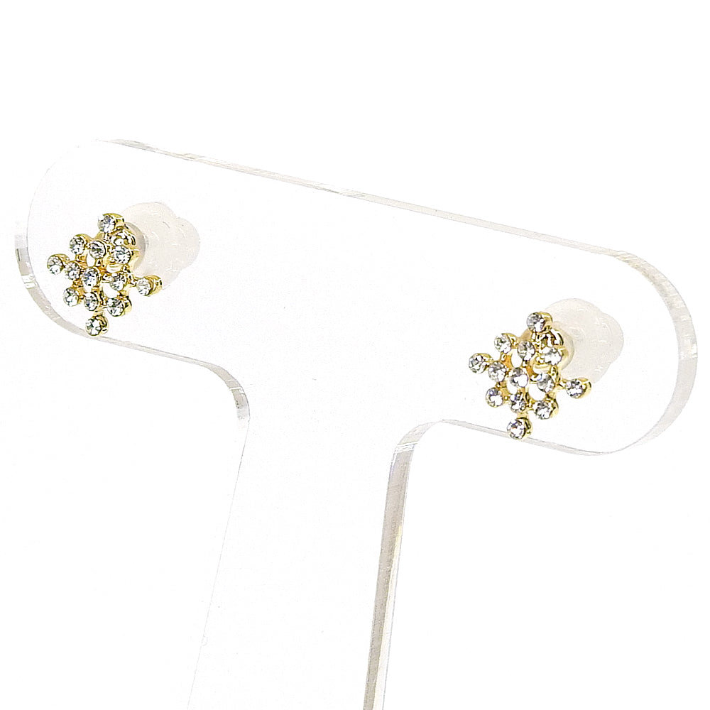 【NEW】ビジューシリーズ  スクエア セラミックポストピアス