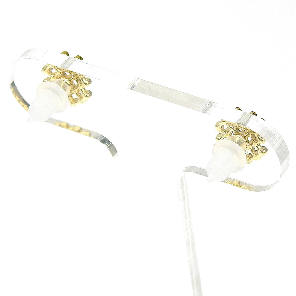 【NEW】ビジューシリーズ ラウンド セラミックポストピアス