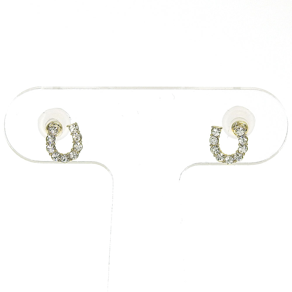 【NEW】【 金属アレルギー対応 】ビジュー ホースシュー ゴールド セラミックポストピアス