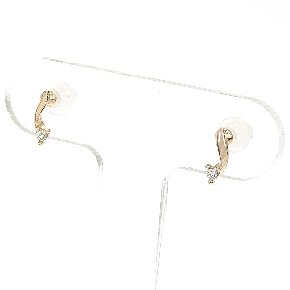 【NEW】【 金属アレルギー対応 】1粒ビジュー セラミックポストピアス