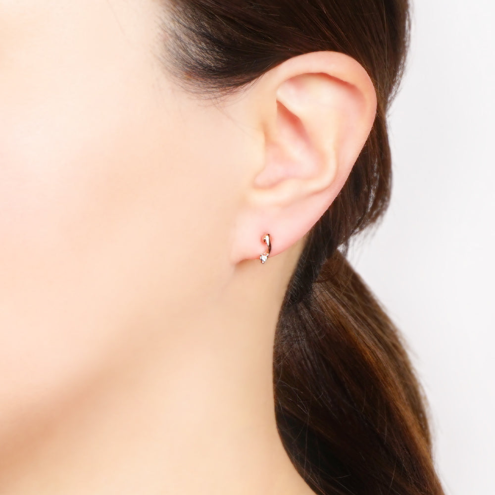 【NEW】【 金属アレルギー対応 】1粒ビジュー セラミックポストピアス