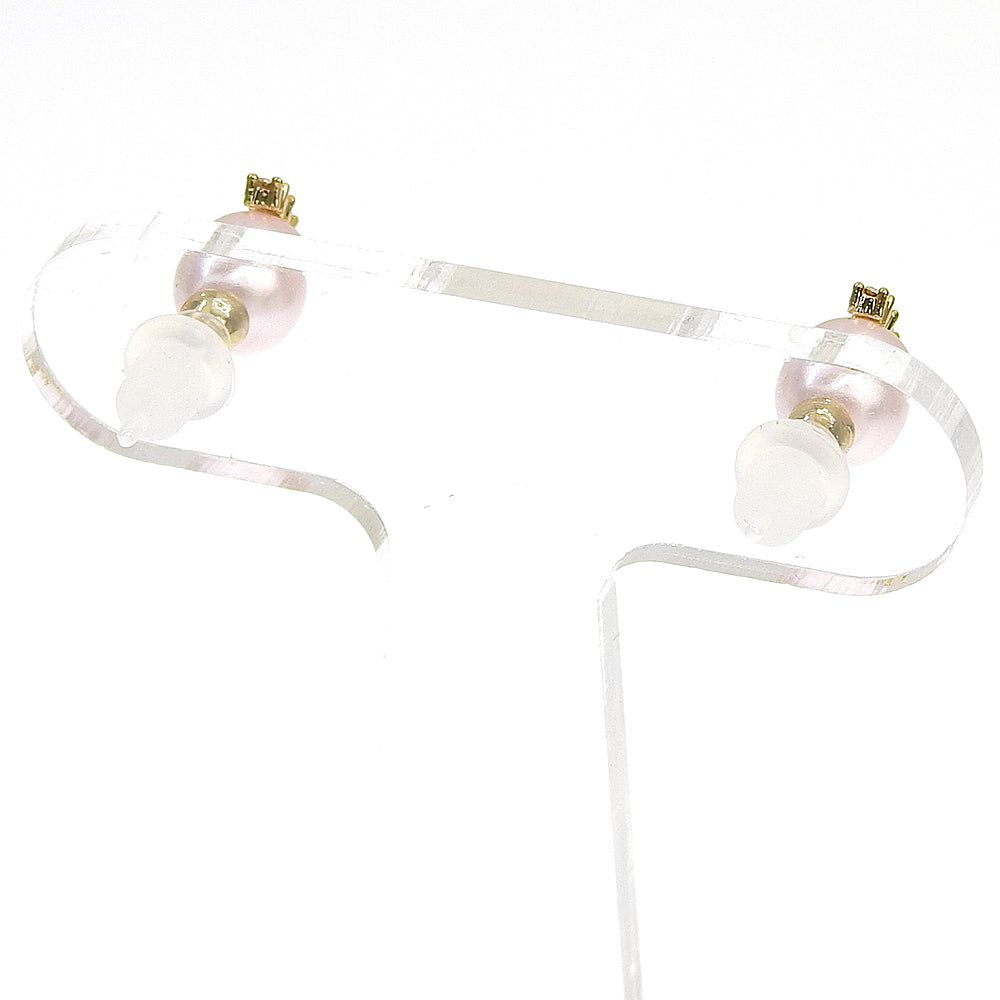 【NEW】【 金属アレルギー対応 】 ストーン×カラーパール セラミックポストピアス