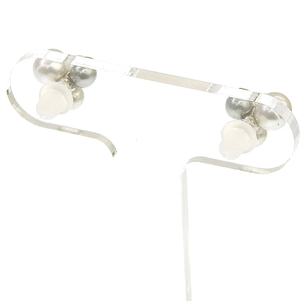 【NEW】【 金属アレルギー対応 】4粒カラーパール セラミックポストピアス