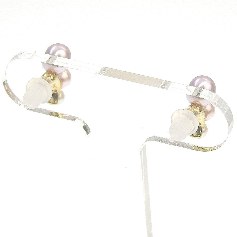 【NEW】【 金属アレルギー対応 】3連カラーパール セラミックポストピアス