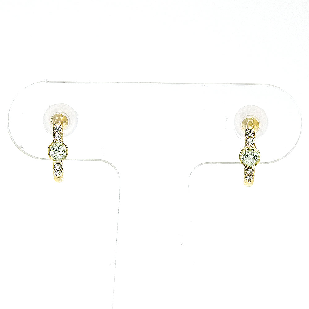 【NEW】【 金属アレルギー対応 】カラーガラス ミニハーフフープ セラミックポストピアス