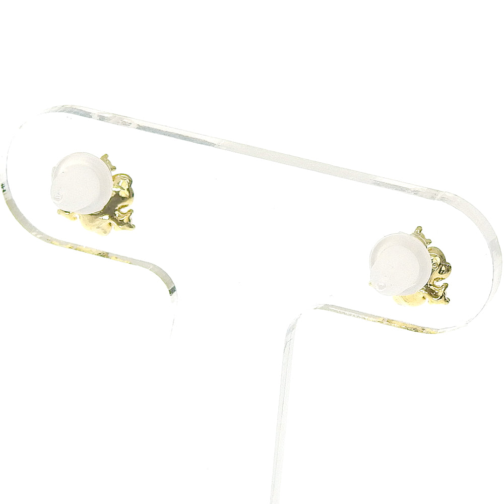 【NEW】【 金属アレルギー対応 】カラーガラス フラワーモチーフ セラミックポストピアス