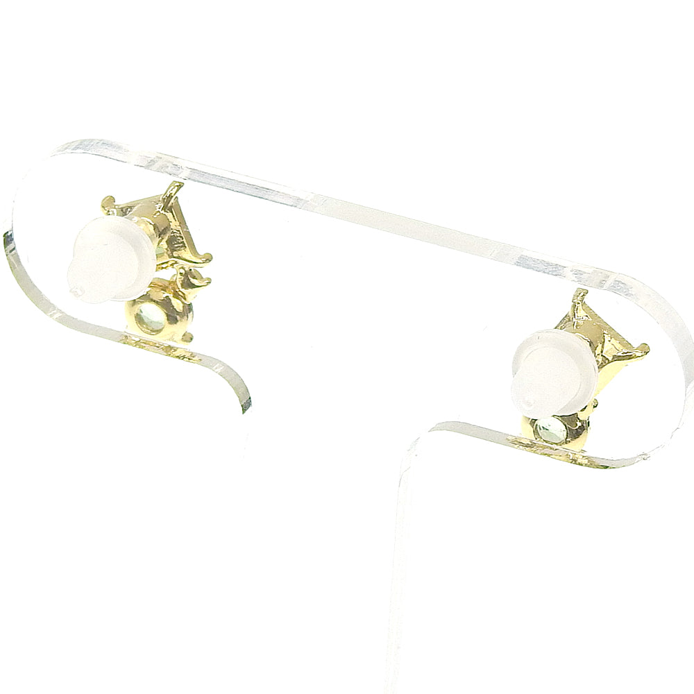 【NEW】【 金属アレルギー対応 】カラーガラス クラスター セラミックポストピアス