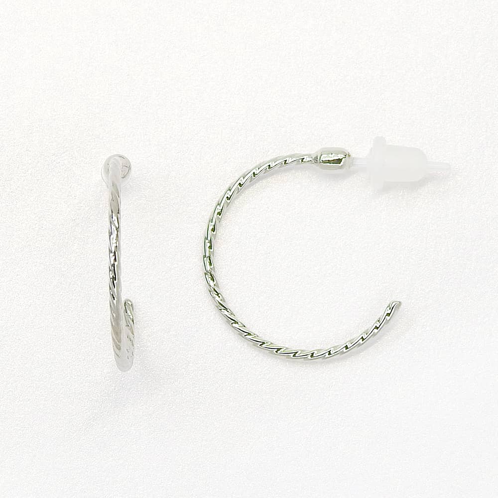 金属アレルギー対応 メタルフープ セラミックピアス | itam 金属アレルギー対応アクセサリー