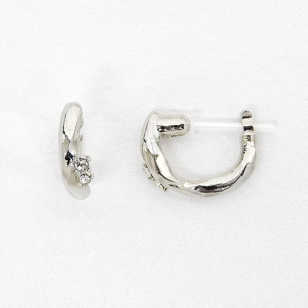 【NEW】【 金属アレルギー対応 】メタルフープ セラミックポストピアス