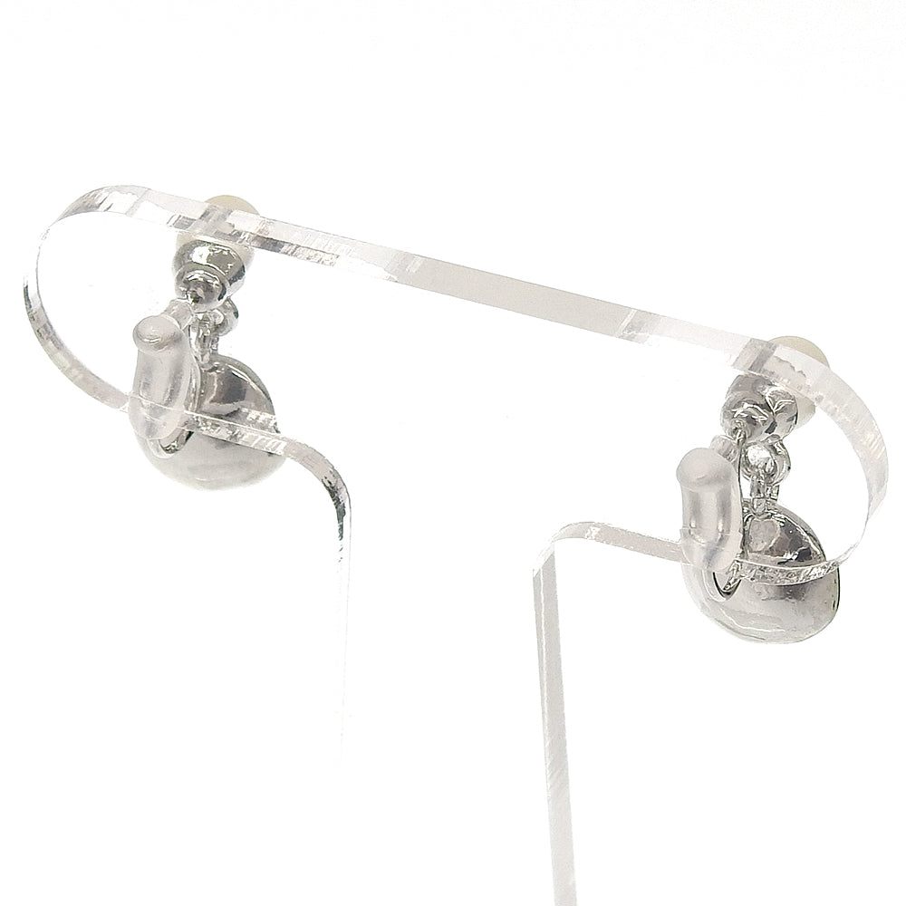 【NEW】メタルシリーズ メタル×ビジュー パール ノンホールピアス