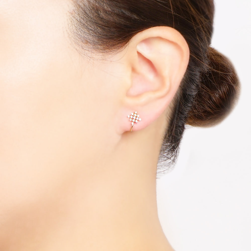 【NEW】ビジューシリーズ スクエア ノンホールピアス