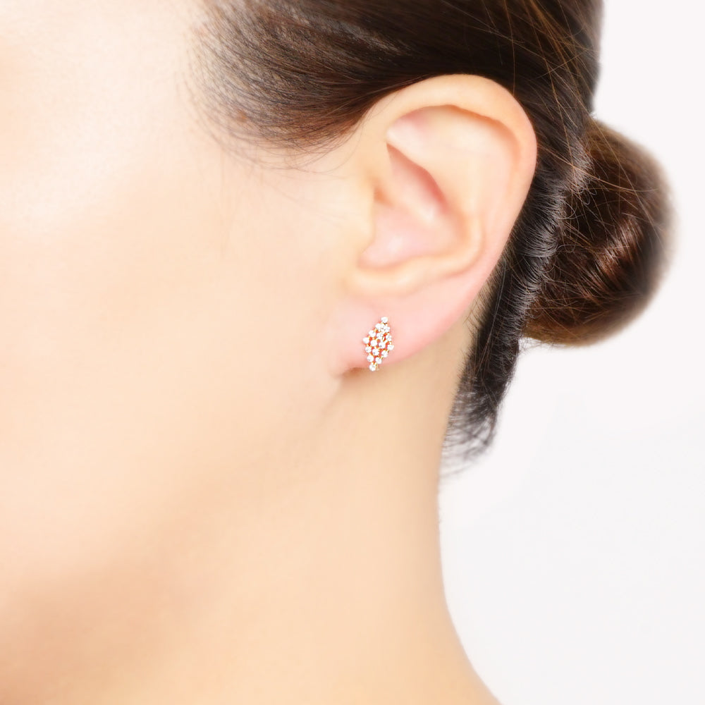 【NEW】ビジューシリーズ  ダイヤ ノンホールピアス