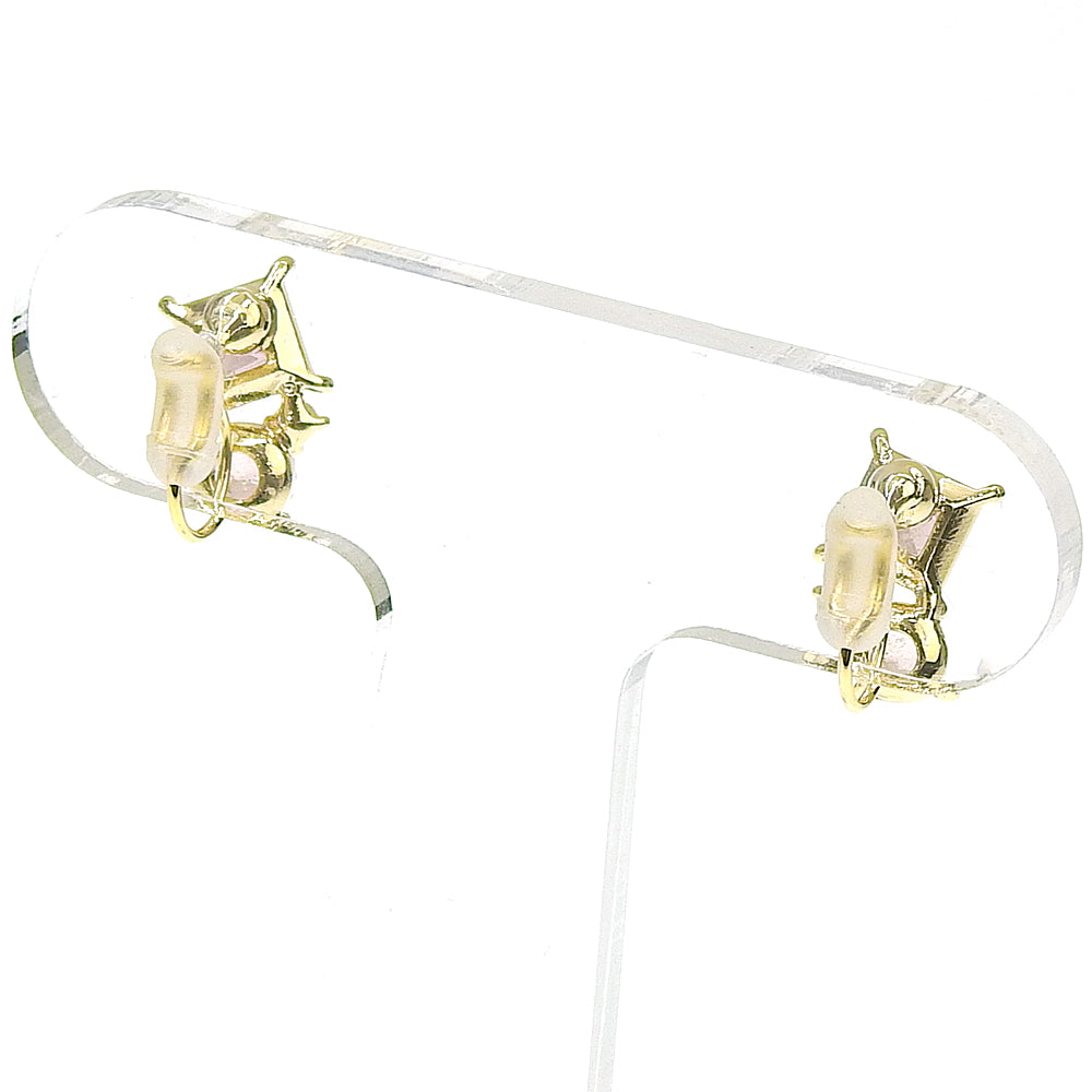 【NEW】カラーガラス クラスター ノンホールピアス