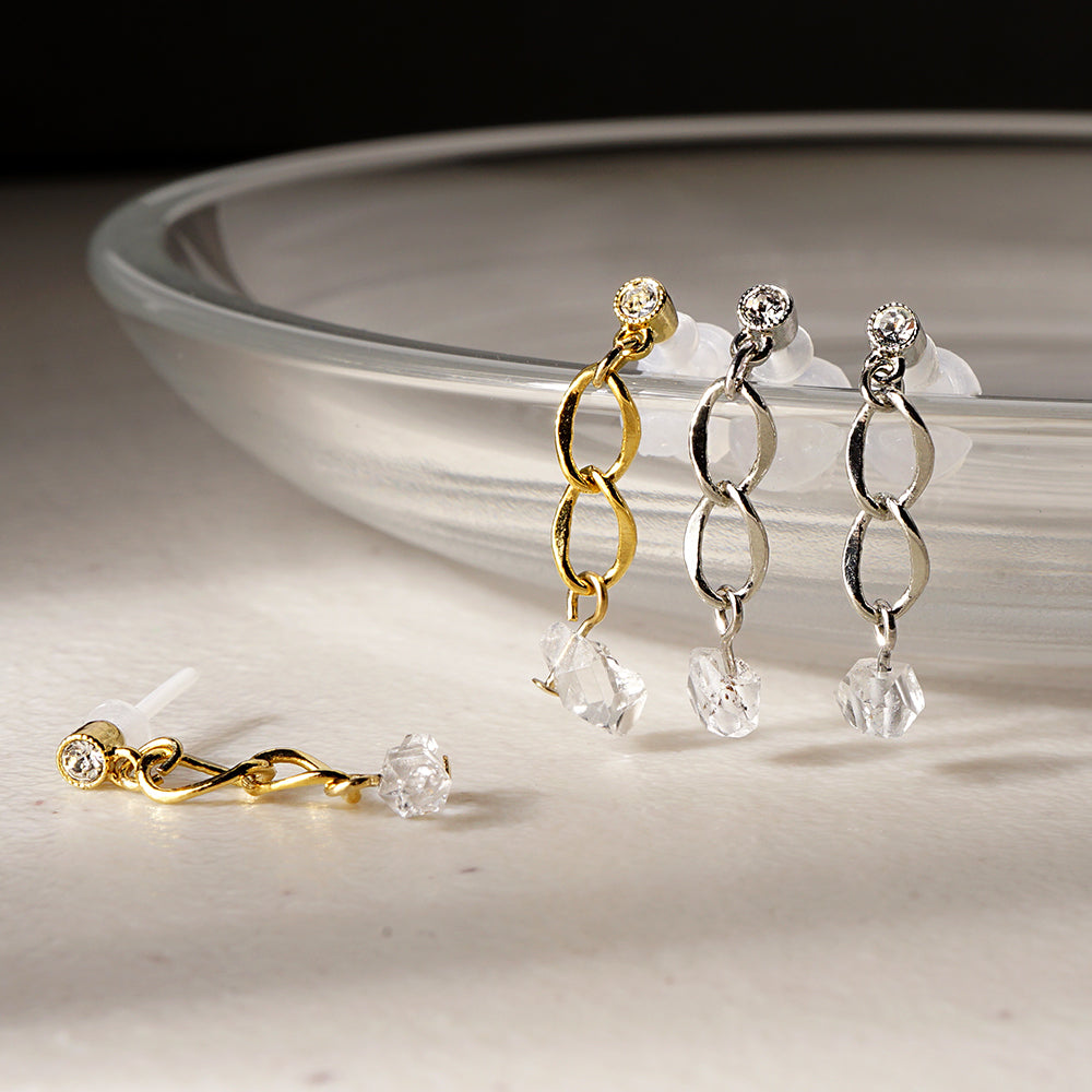 Natural stone×Sterling silver ハーキマーダイヤモンドリング