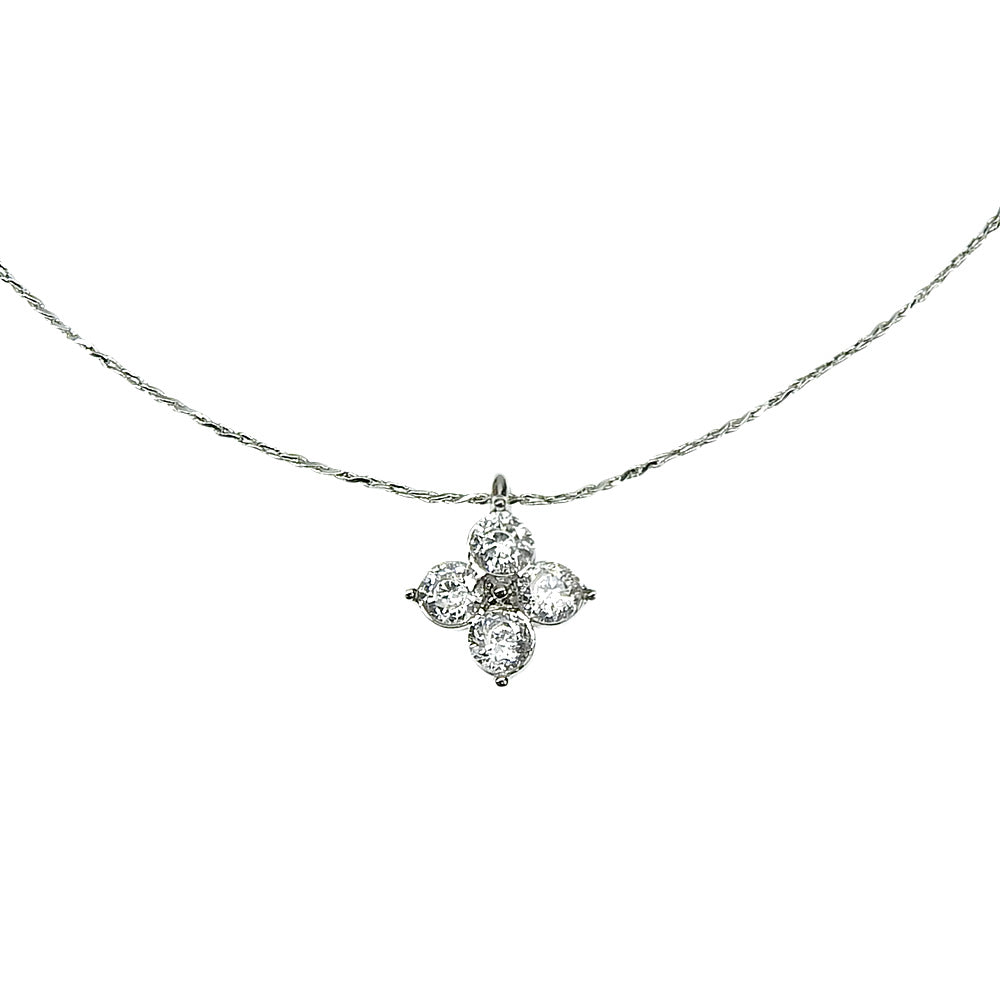 【NEW Color】キュービックジルコニア フラワー ネックレス