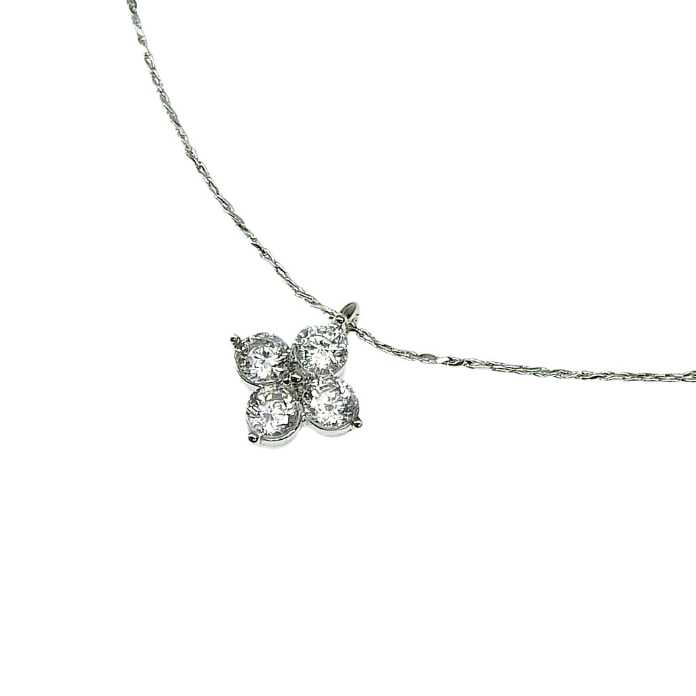【NEW Color】キュービックジルコニア フラワー ネックレス