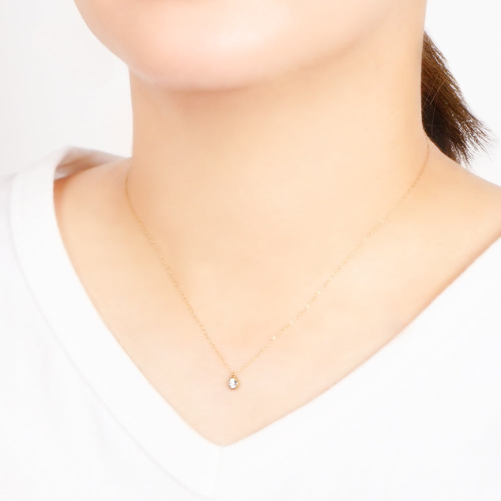 【NEW】ステンレス キュービックジルコニア ラウンド ネックレス