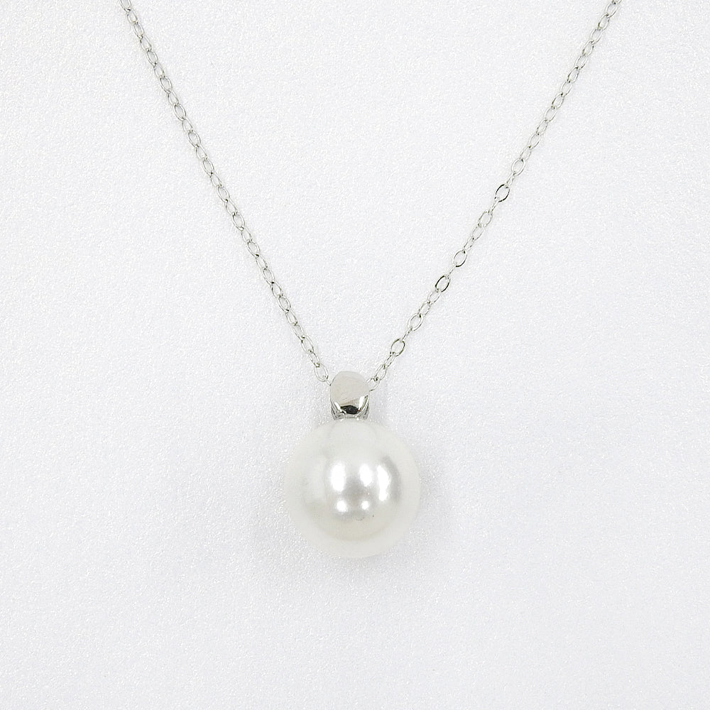 【NEW】ステンレス 1粒 合成シェルパール ネックレス
