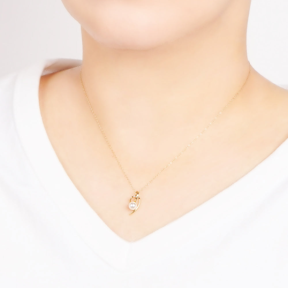 【NEW】ステンレス 合成シェルパール ネックレス