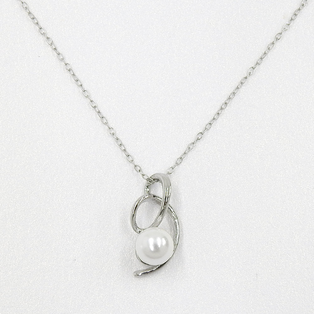 【NEW】ステンレス 合成シェルパール ネックレス