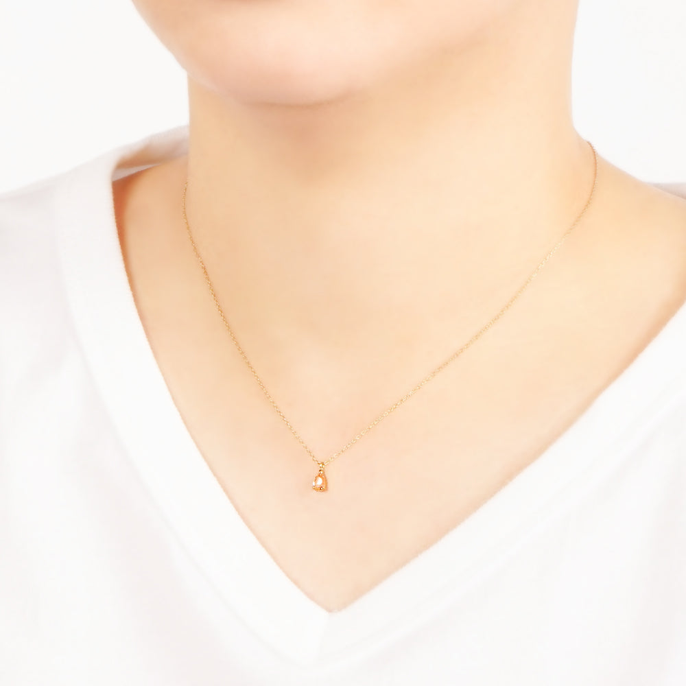 【NEW】【 金属アレルギー対応 】ステンレス キュービックジルコニア ティアドロップ ネックレス