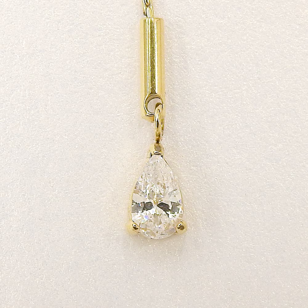 【NEW】【 金属アレルギー対応 】ステンレス ティアドロップ&3粒シェルパール Y字ネックレス