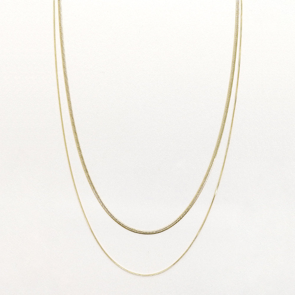 【NEW】ステンレス 2連 ロングネックレス