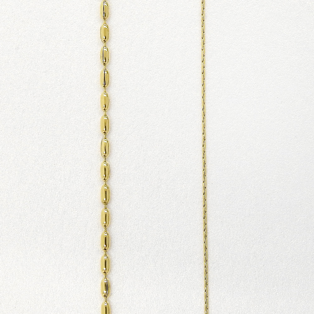 【NEW】ステンレス 2連ボールチェーン ロングネックレス