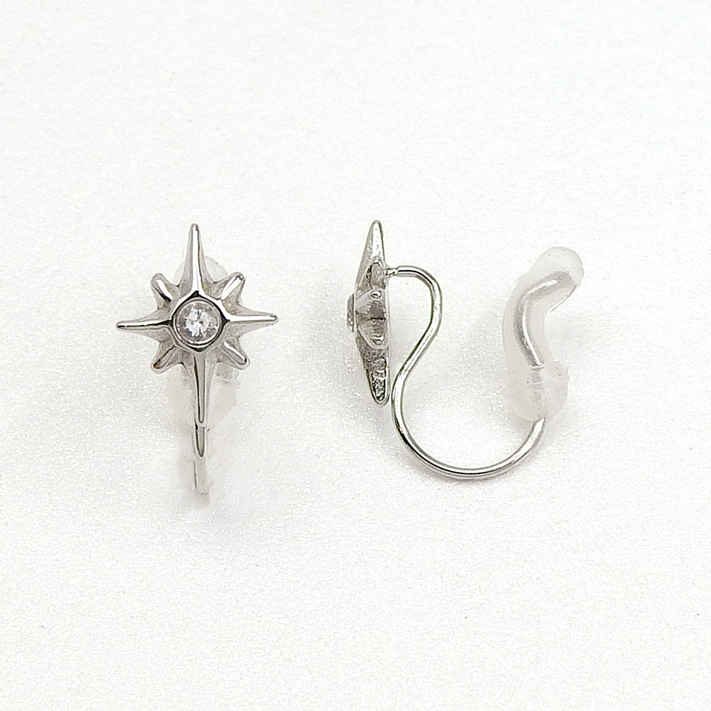 【NEW】【 金属アレルギー対応 】ステンレス トゥインクルスター ノンホールピアス