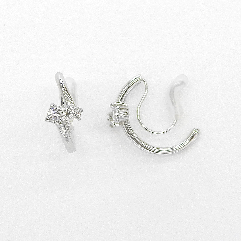 【NEW】【 金属アレルギー対応 】ダブルライン ステンレスノンホールピアス
