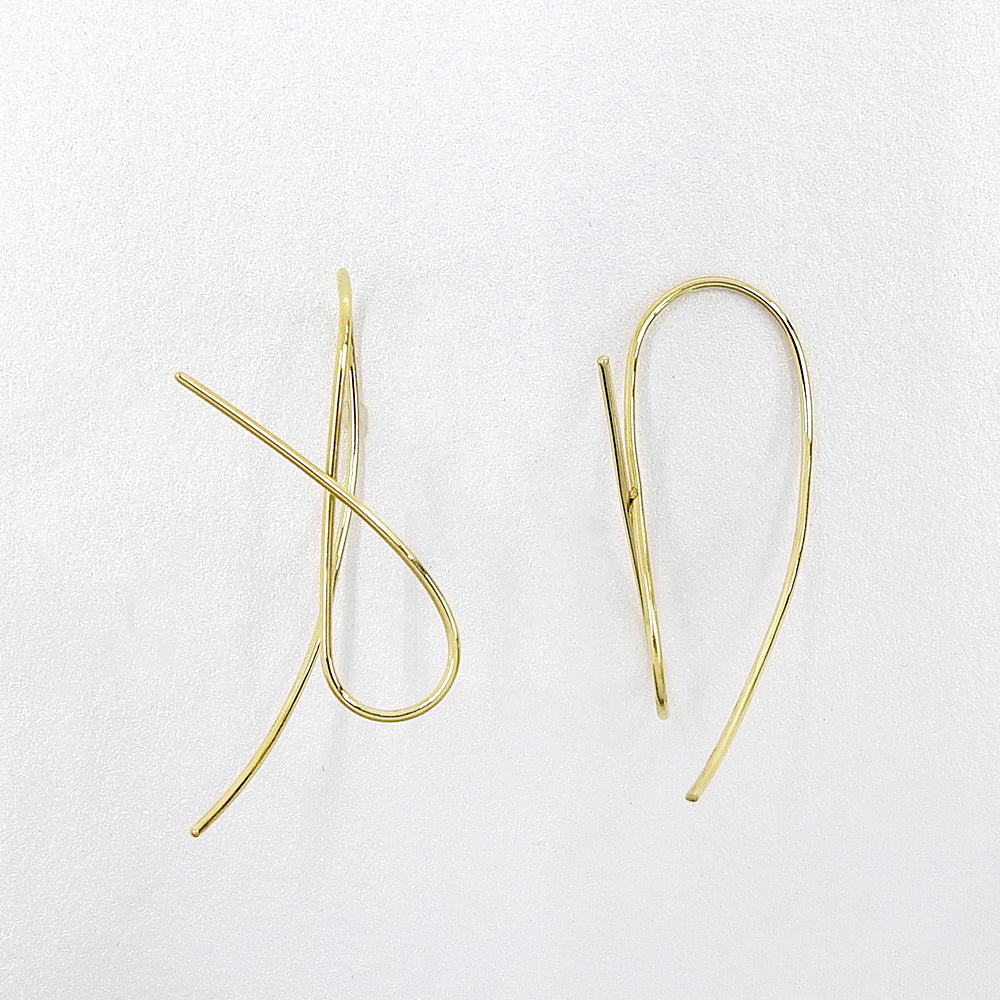 【NEW】【 金属アレルギー対応 】ステンレス ニュアンスデザイン ワイヤーピアス