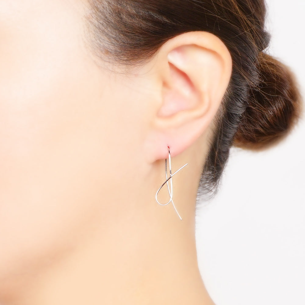 【NEW】【 金属アレルギー対応 】ステンレス ニュアンスデザイン ワイヤーピアス
